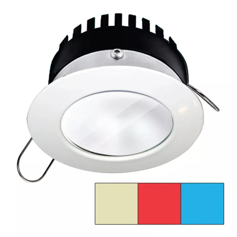 i2Systems Apeiron Pro A503 – 3W – Round – Warm White, Red & Blue – White Finish