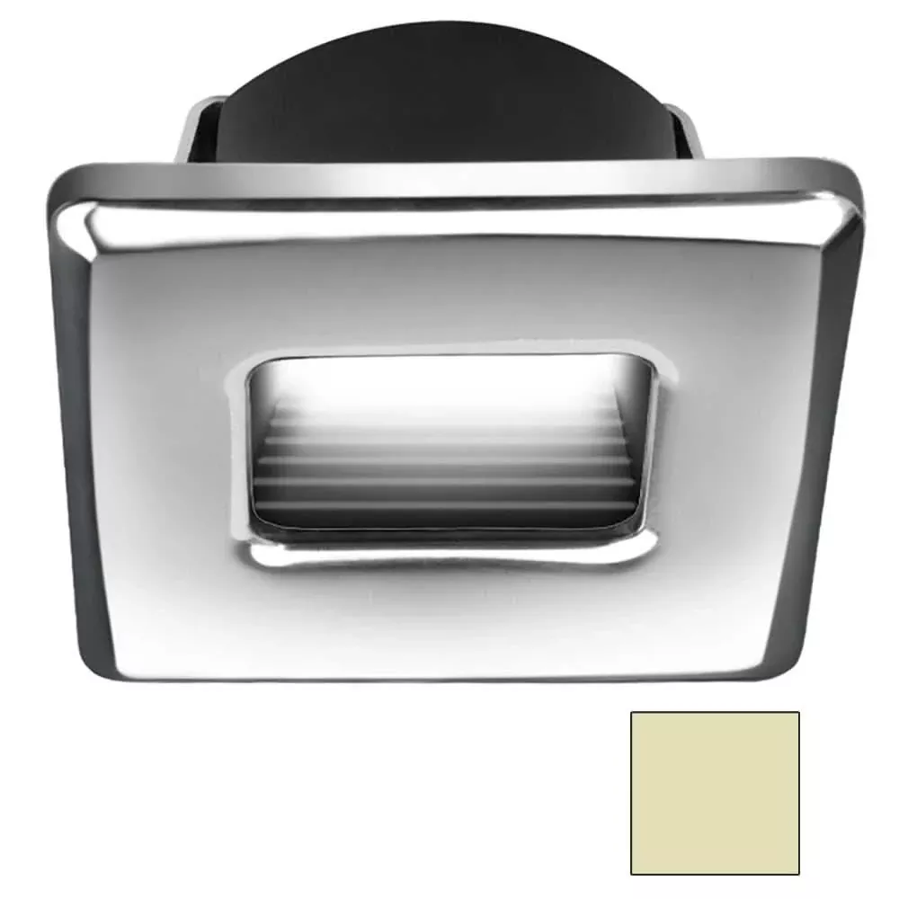 i2Systems Ember E1150Z Snap-In - Polished Chrome - Square - Warm White Light - E1150Z-12CAB