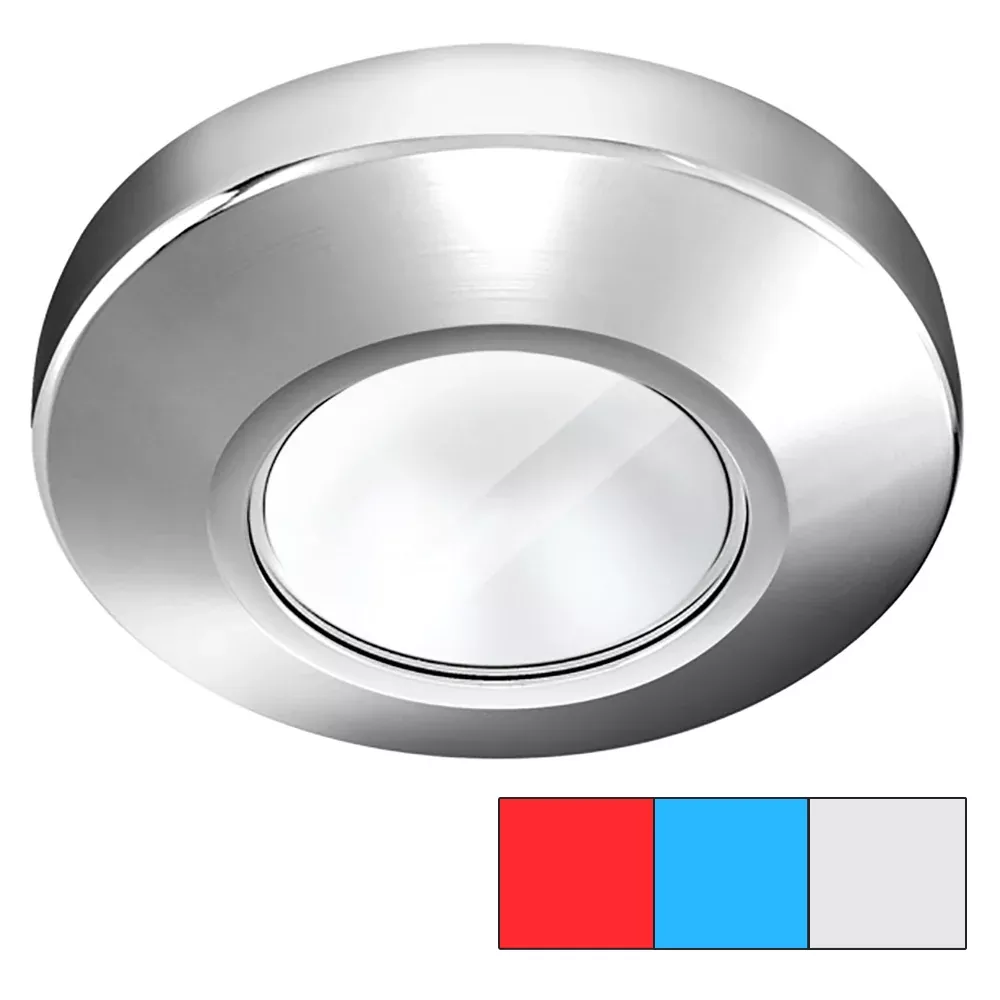 i2Systems Profile P1120 Tri-Light Surface Light – Red, Cool WhiteBlue – Chrome Finish [P1120Z-11HAE]