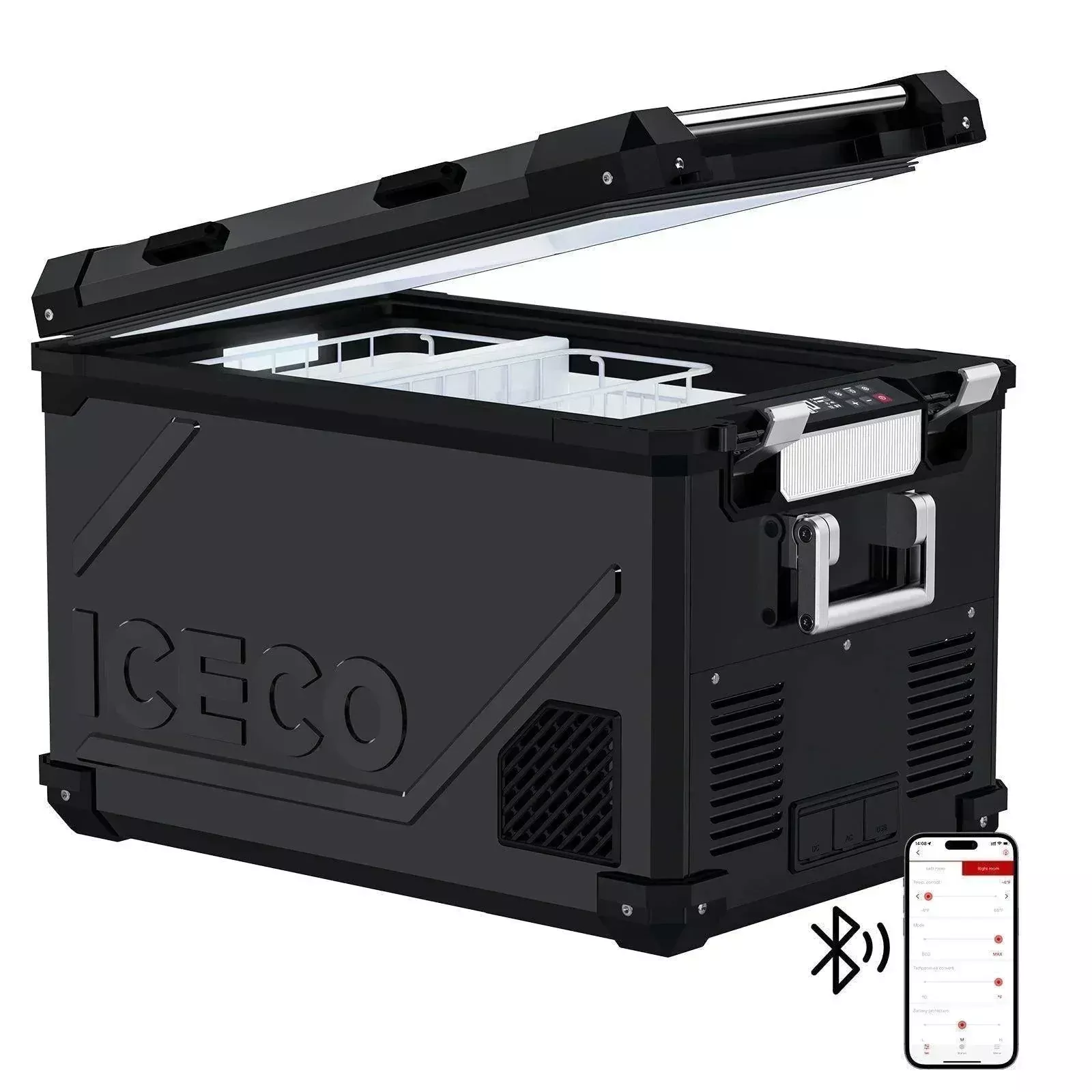 ICECO APL55 58QT Dual Zone 12 Volt Fridge Refrigerator + Magnetic Battery