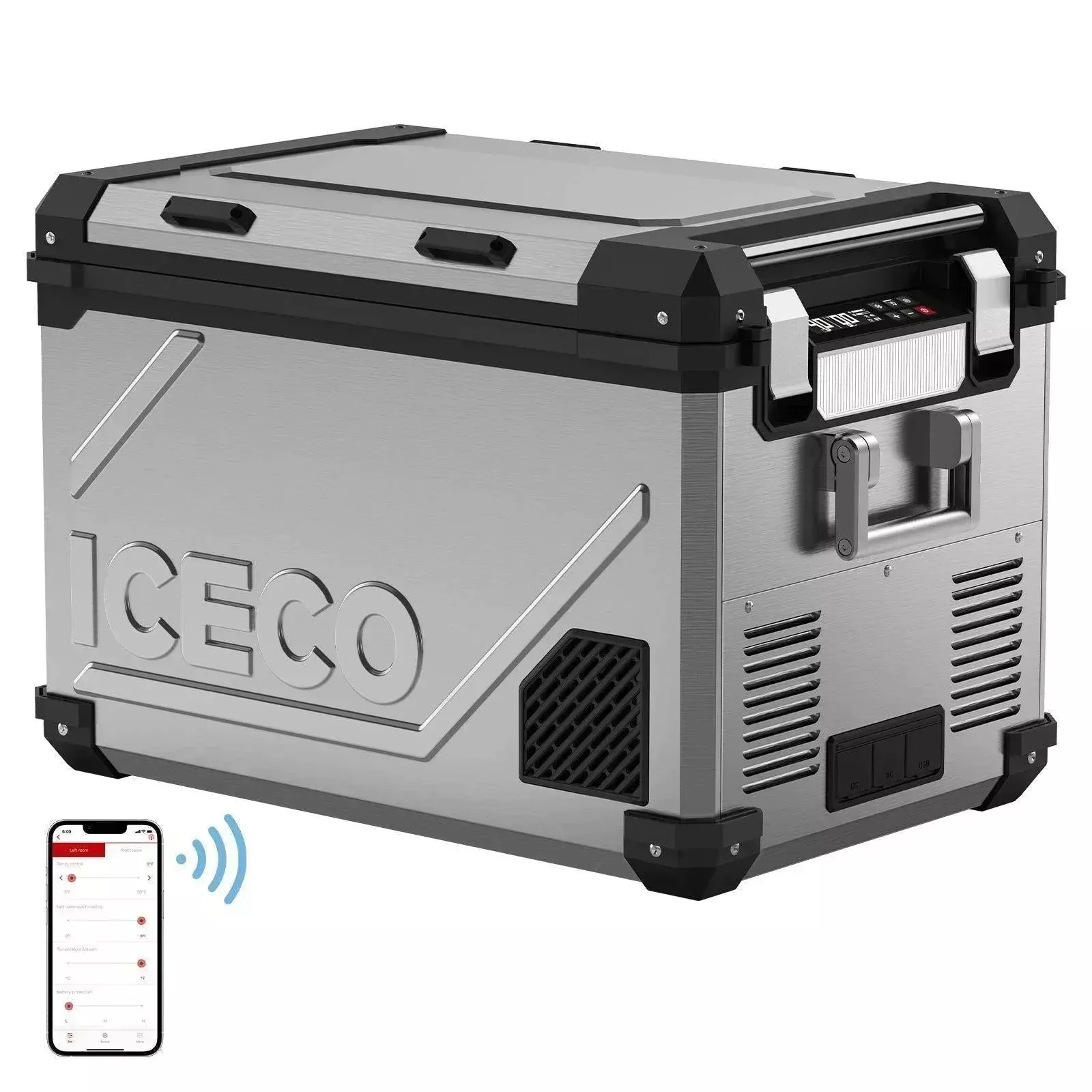 ICECO APL55-Silver Dual Zone 12 Volt Fridge