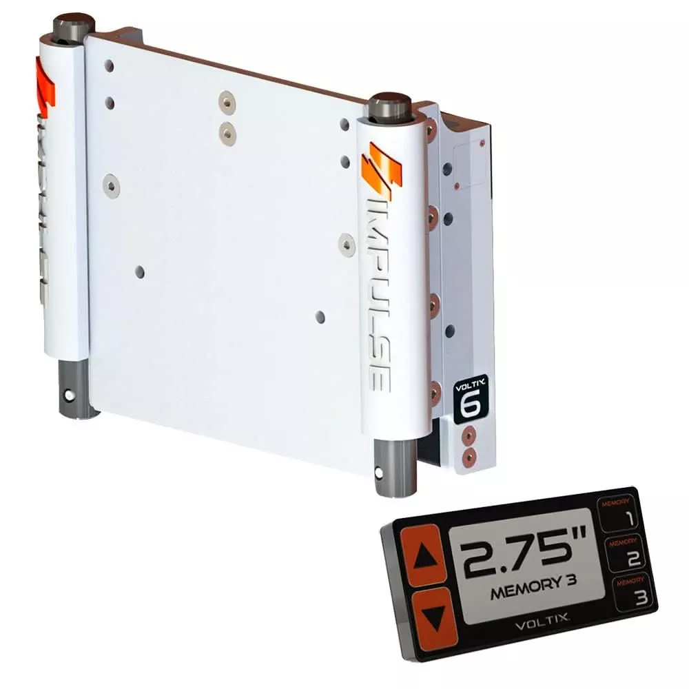 IMPULSE XL 6 Set Back Electric Jack Plate w/Smart Control – White Cerakote
