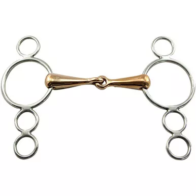 INTREPID INTERNATIONAL Coronet Copper Jointed 3 Ring 5in Gag Bit (210875)