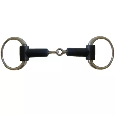 INTREPID INTERNATIONAL Eggbutt Rubber Mouth 5.5in Round Ring Snaffle Bit (211679)