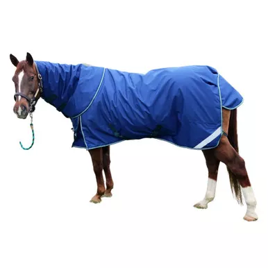 INTREPID INTERNATIONAL Pro-Trainer Navy Turnout Blanket with Detachable Neck Cover (TO68BL0)