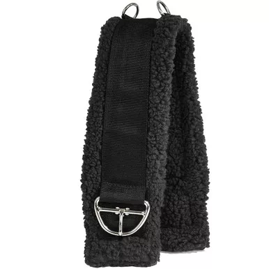 INTREPID INTERNATIONAL Western Black Fleece Girth with NP Buckles (15891BK)