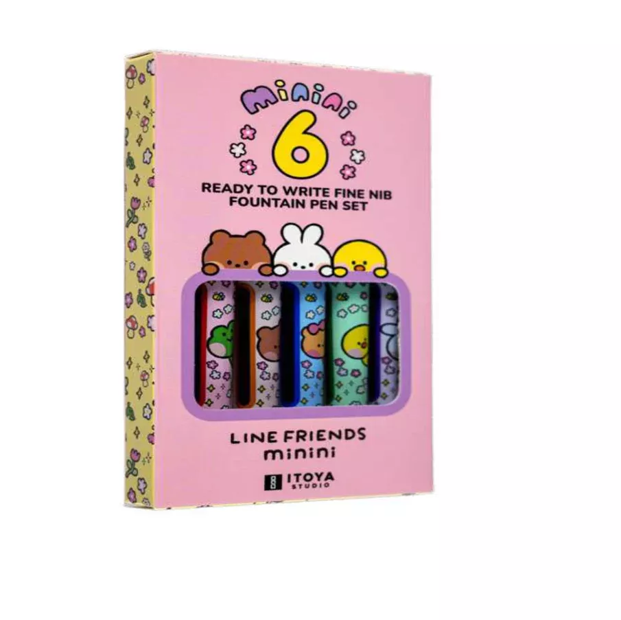 Itoya Blade Fountain Pen Line Friends Minini Pack of 6