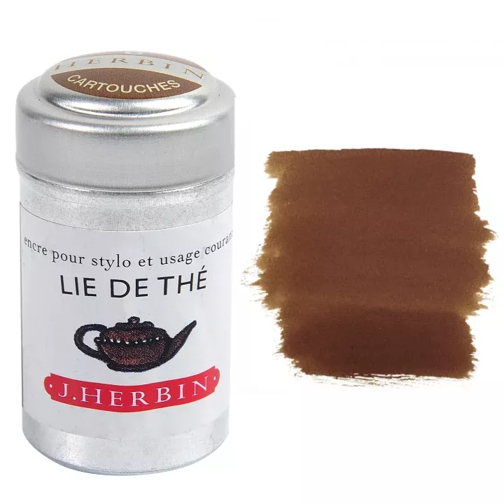 J Herbin Fountain Pen Ink Cartridges – Tin of 6