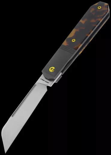 Jack Wolf Knives After Hours Jack Kirinite Tortoise Shell Folding Knife