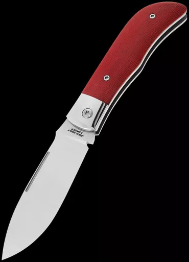 Jack Wolf Knives Timber Jack Fire Canvas Micarta Folding Knife