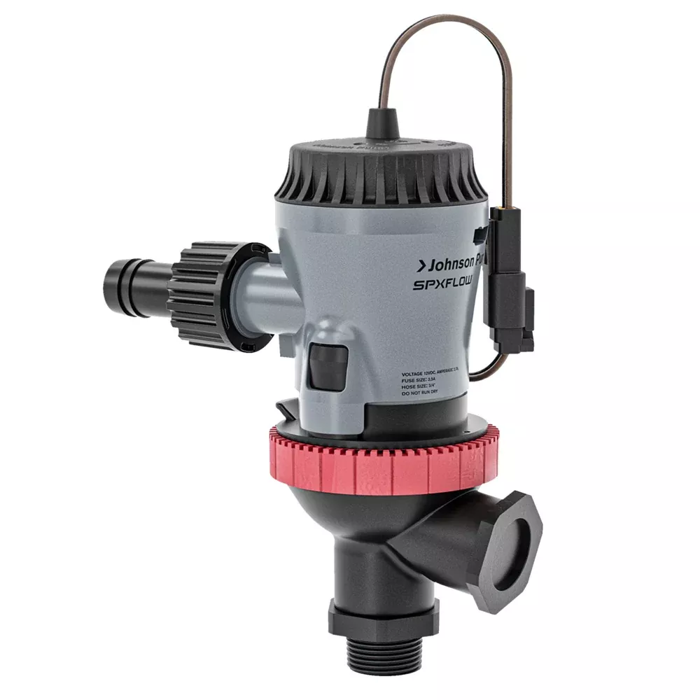 Johnson Pump Aqua O2 Twin Port 800 GPH Aerator Pump – Flex Mount – 12V