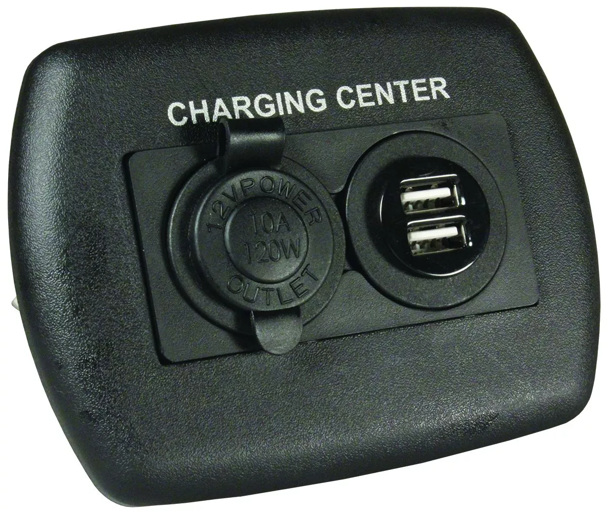 JR Products 12V USB Charging Center, Black• 15095