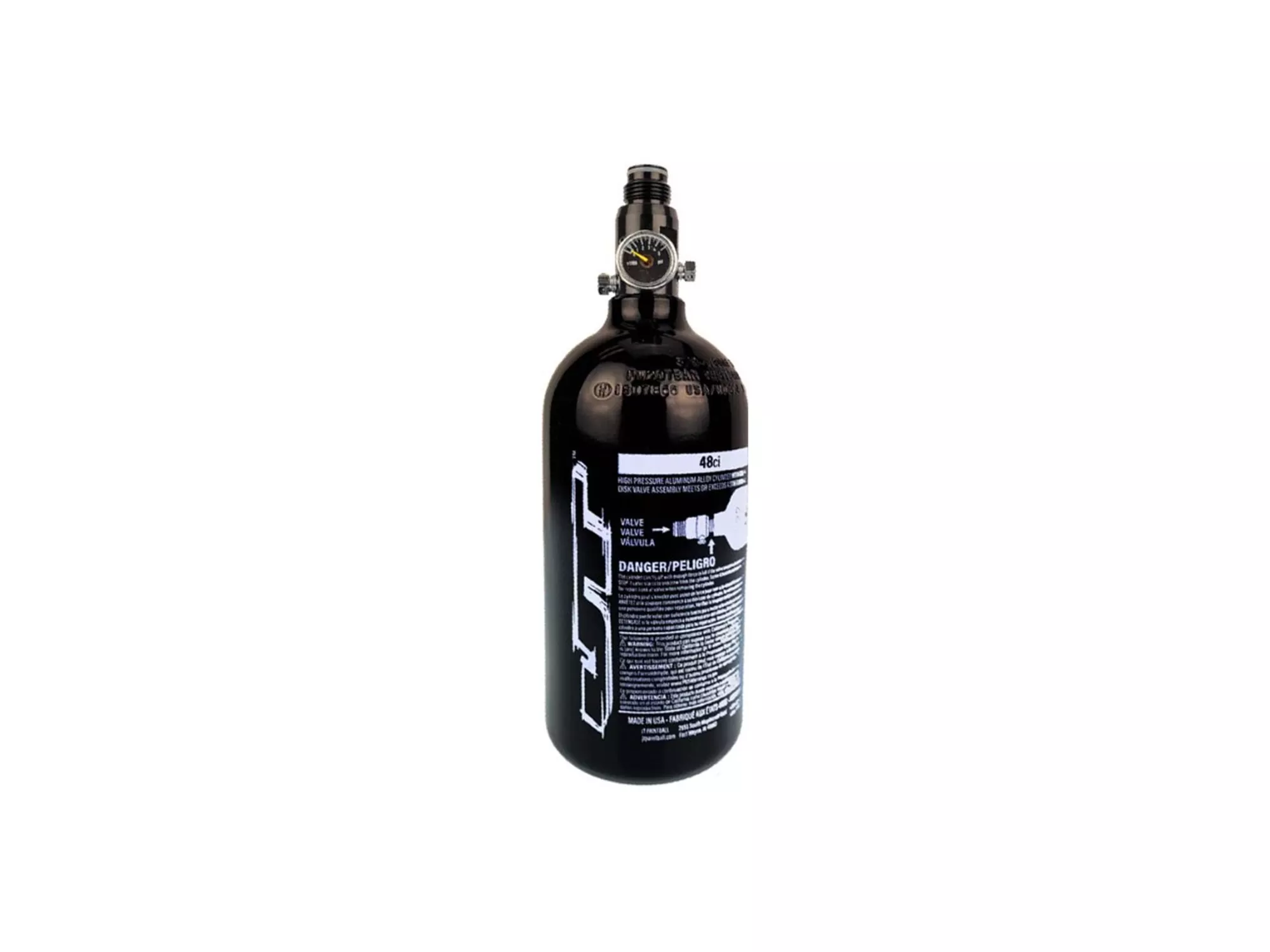 JT 48ci 3,000 psi Compressed Air HPA Paintball Tank