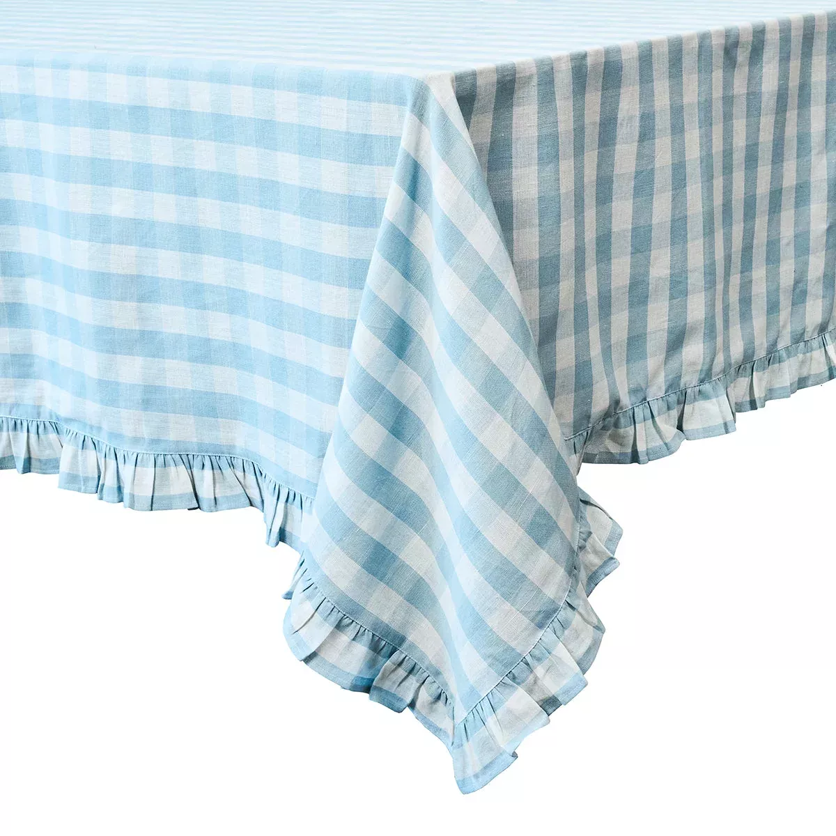 Juliska 60" x 120" Gingham Ruffle Table Cloth