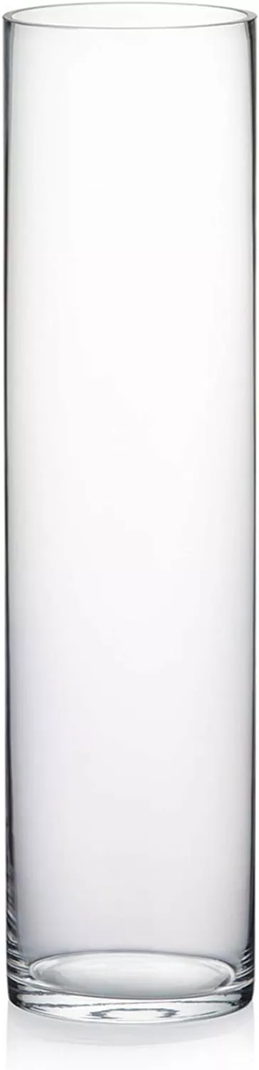 K & K Interiors 21″ Glass Cylinder Container #13374A