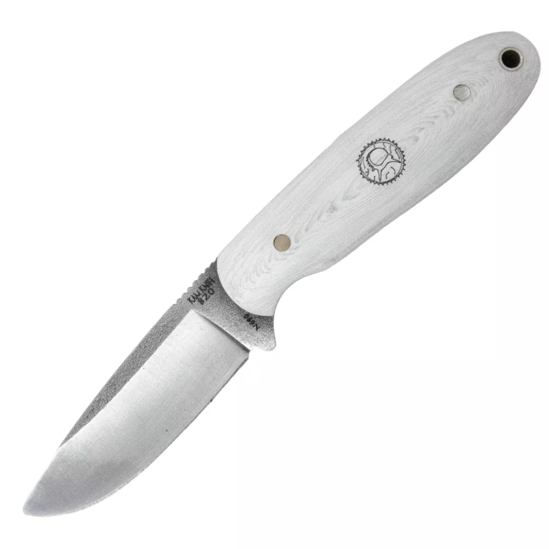 Kam Knife – B20 – N690 Steel – White Handle – Fixed Blade