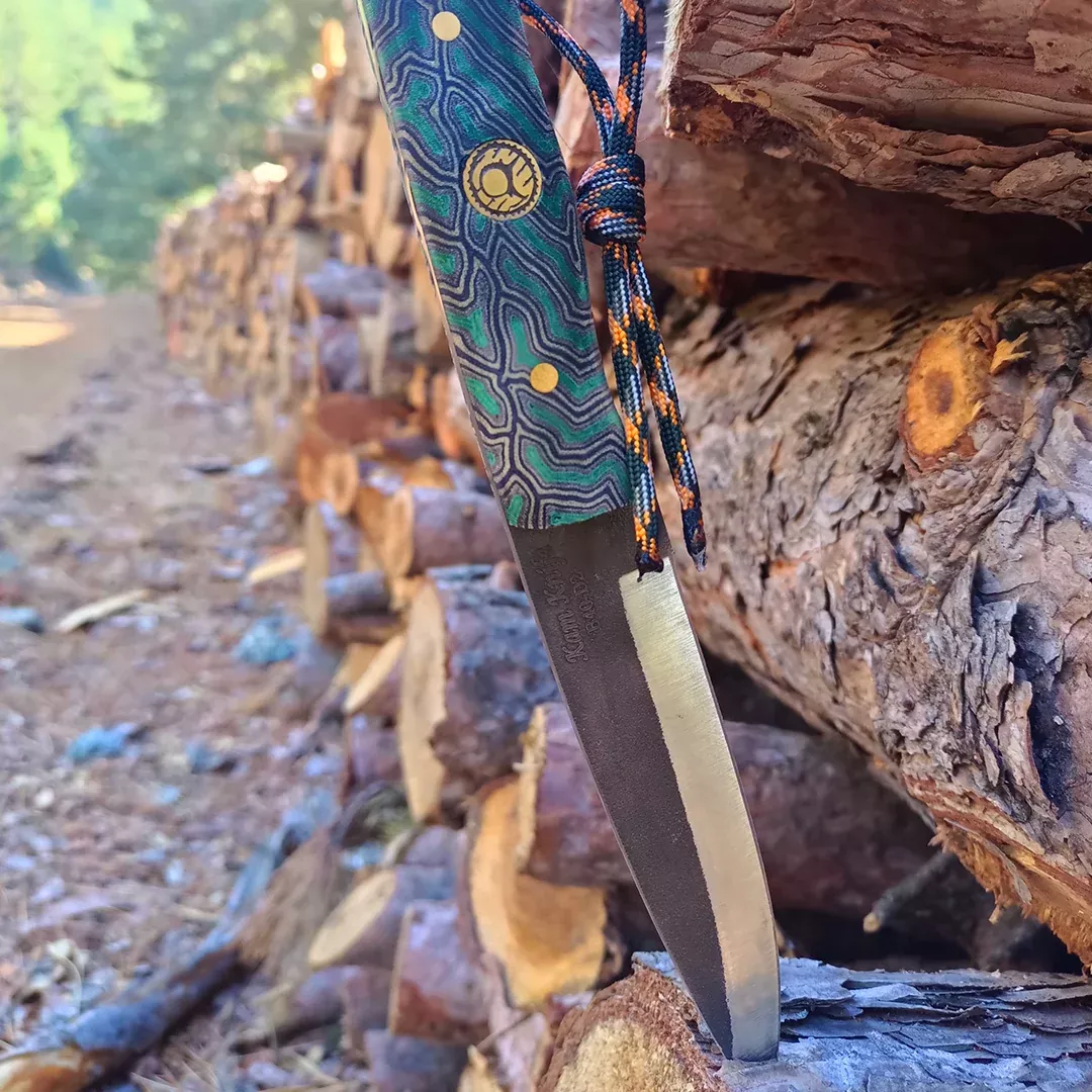 Kam Knife – B40 – D2 Steel – Green G Micarta Handle – Fixed Blade