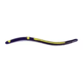 Kelly's Striper™ Pre-Rigged Plastic Scented Worm - Purple Yellow Stripe