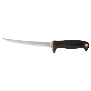 Kershaw 1257 Clearwater 7" Fillet Knife Trailing Point Plain Edge Blade, Gray & Black Handle