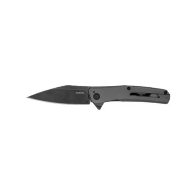 Kershaw 1404 Flyby Assisted Folding Knife 3" 8Cr13MoV Wharncliffe Plain Edge Blade, Gray Stainless Handle