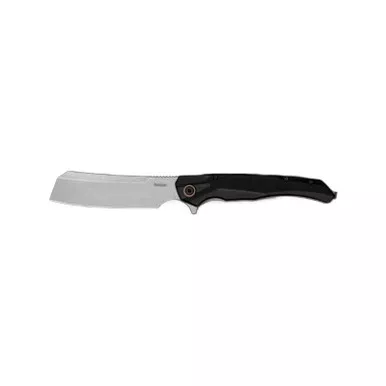 Kershaw 2078 Strata Cleaver Folding Knife 4" D2 Stonewashed Plain Edge Blade, Black G10/Stainless Steel Handle