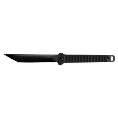 Kershaw 4008 Dune Neck Knife Fixed 3.80" Black Plain Edge Blade, Black Handle