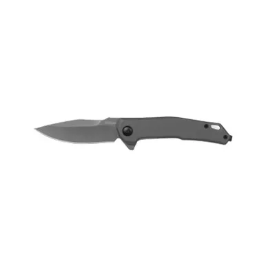 Kershaw 5570 Helitack Assited Opening Folding Knife 3.26" 8Cr13MoV Drop Point Plain Edge Blade, Gray Stainless Steel Handle