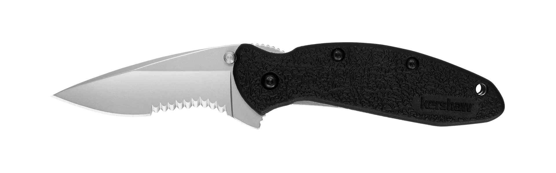 Kershaw Scallion Black Serrated Assisted Folding Knife