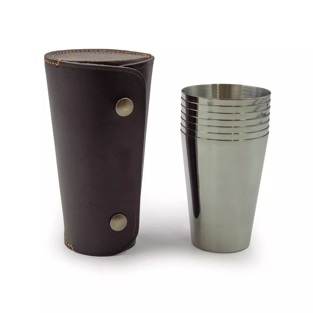 Kevin's 8 Piece Tumbler Set with Leather Case