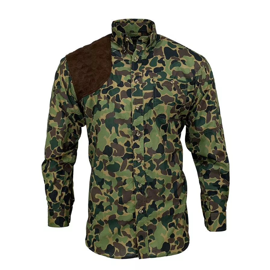 Kevin's Big & Tall Camo Right Chocolate Patch Long Sleeve Shooting Shirt