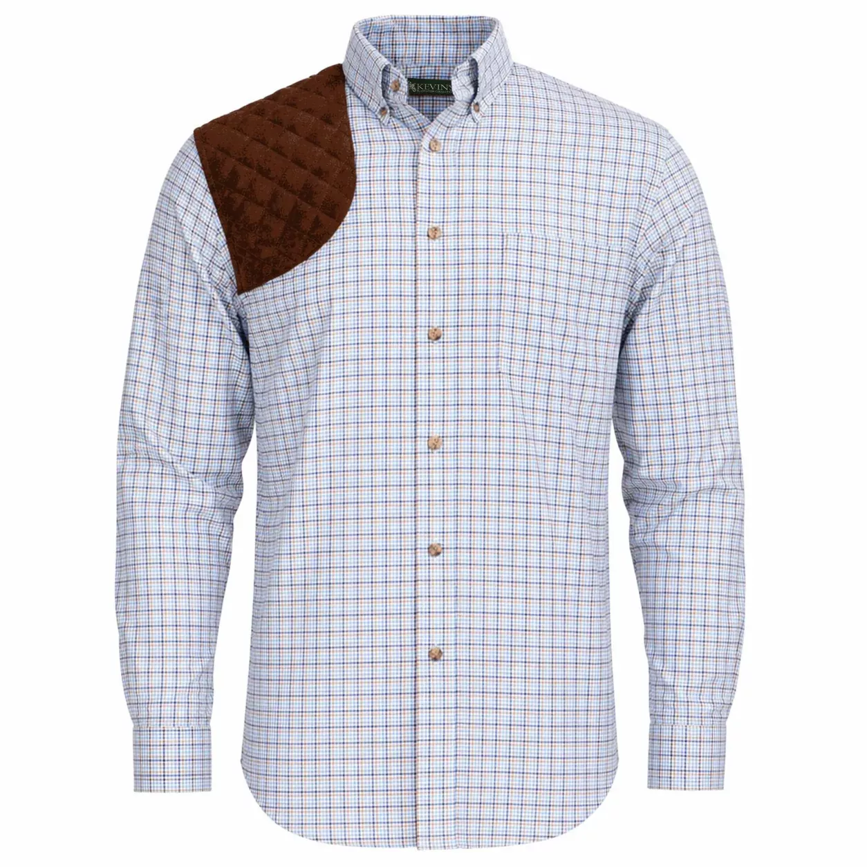 Kevin's Blue/Brown Multi Performance Tattersall Right Hand Long Sleeve Shooting Shirt