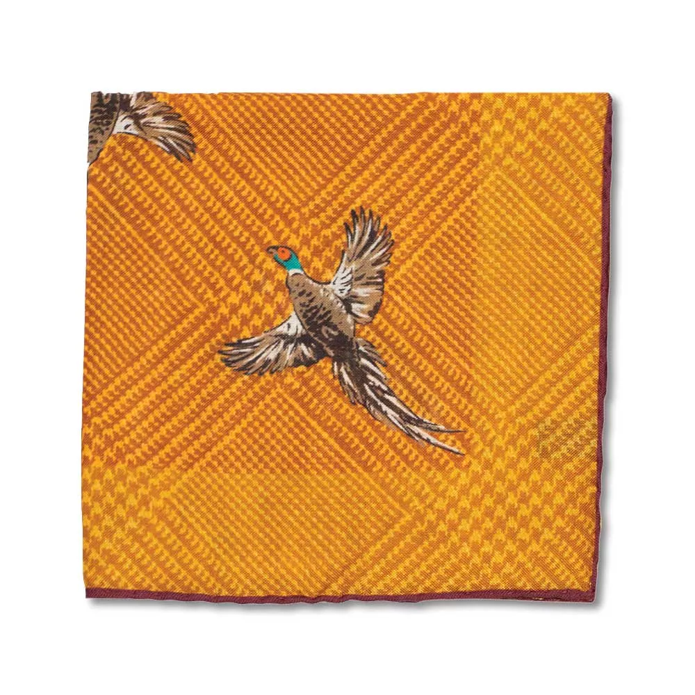 Kevin's Finest 100% Silk Pheasant Pocket Square