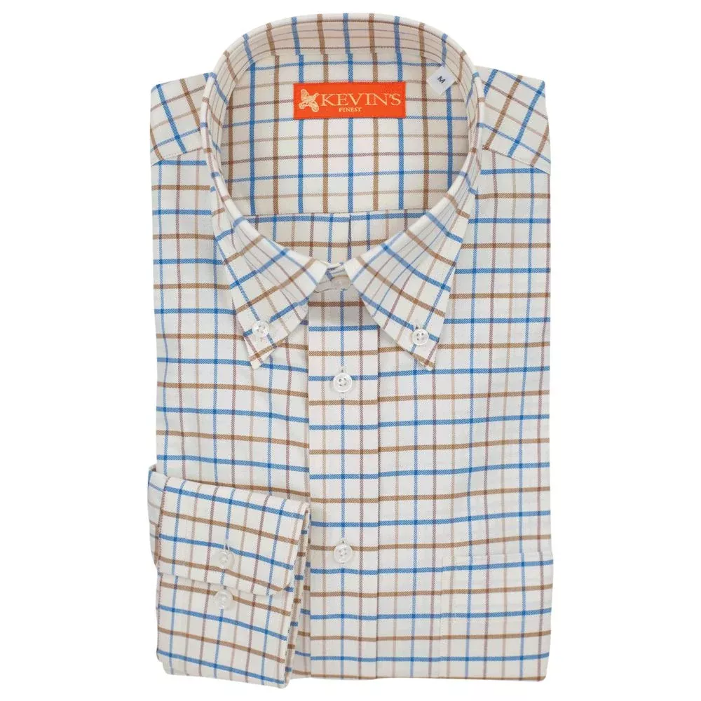 Kevin's Finest Blue/Caramel Tattersall Shirt