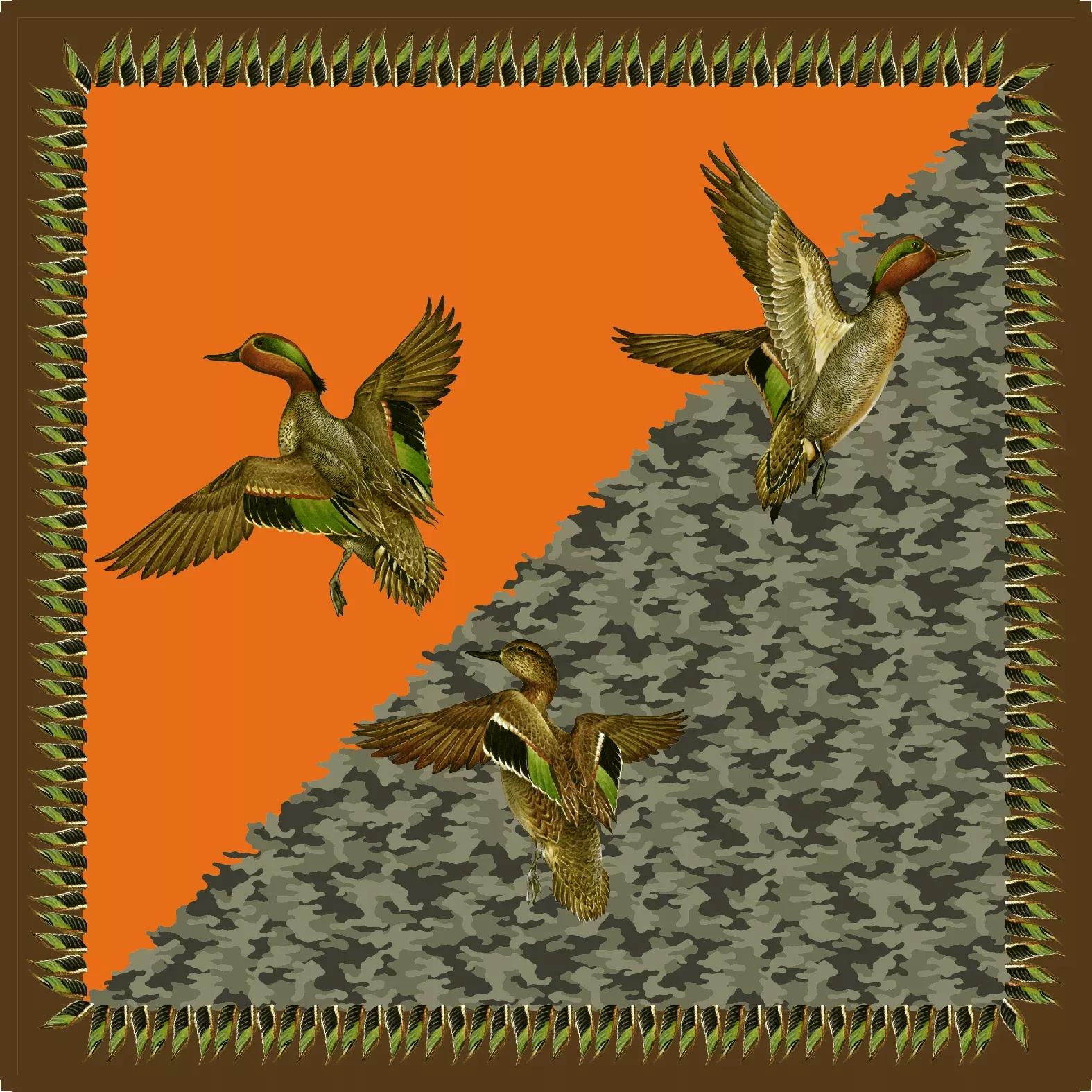 Kevin's Finest Duck Ladies Wool Silk Square