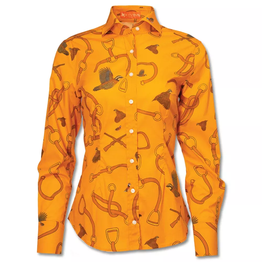 Kevin's Finest Ladies Quail and Buckle Blouse