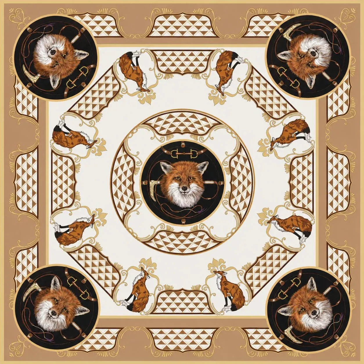 Kevin's Fox Hunt Silk Scarf
