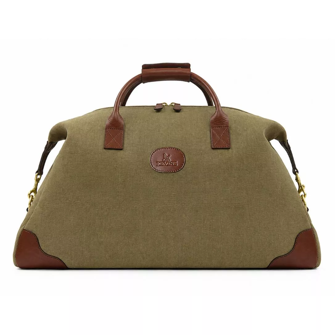 Kevin's Holdall Canvas & Leather Duffle Bag