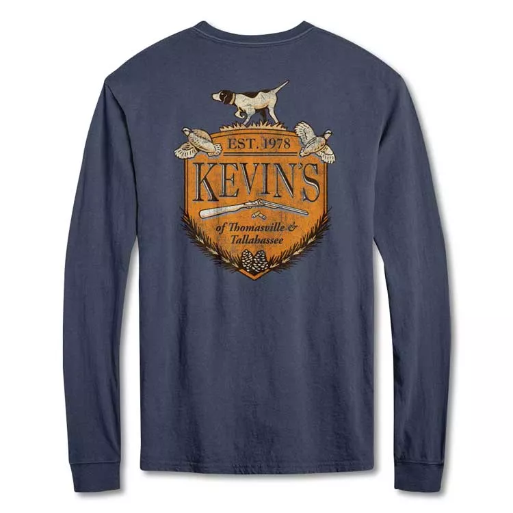 Kevin's Long Sleeve Distressed Crest T-Shirt