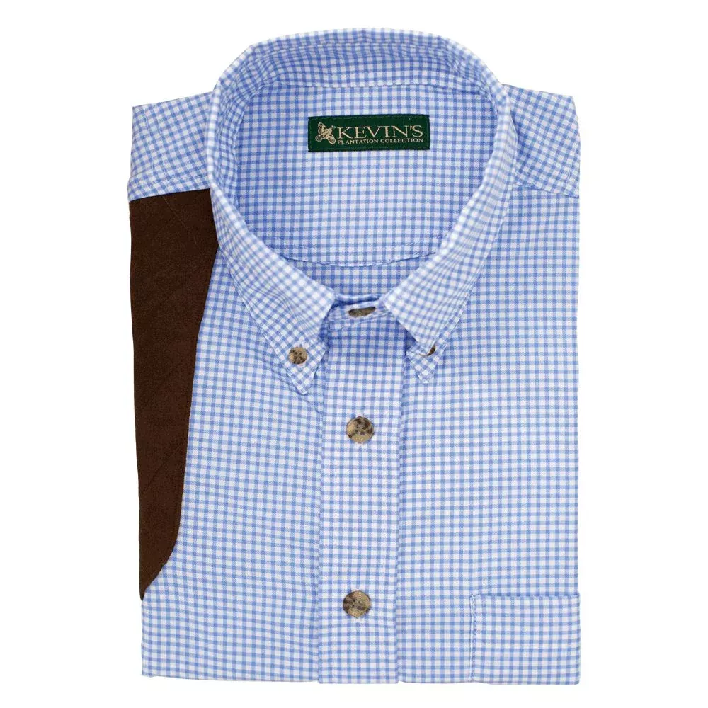 Kevin's Mini Blue Performance Tattersall Right Hand Long Sleeve Shooting Shirt