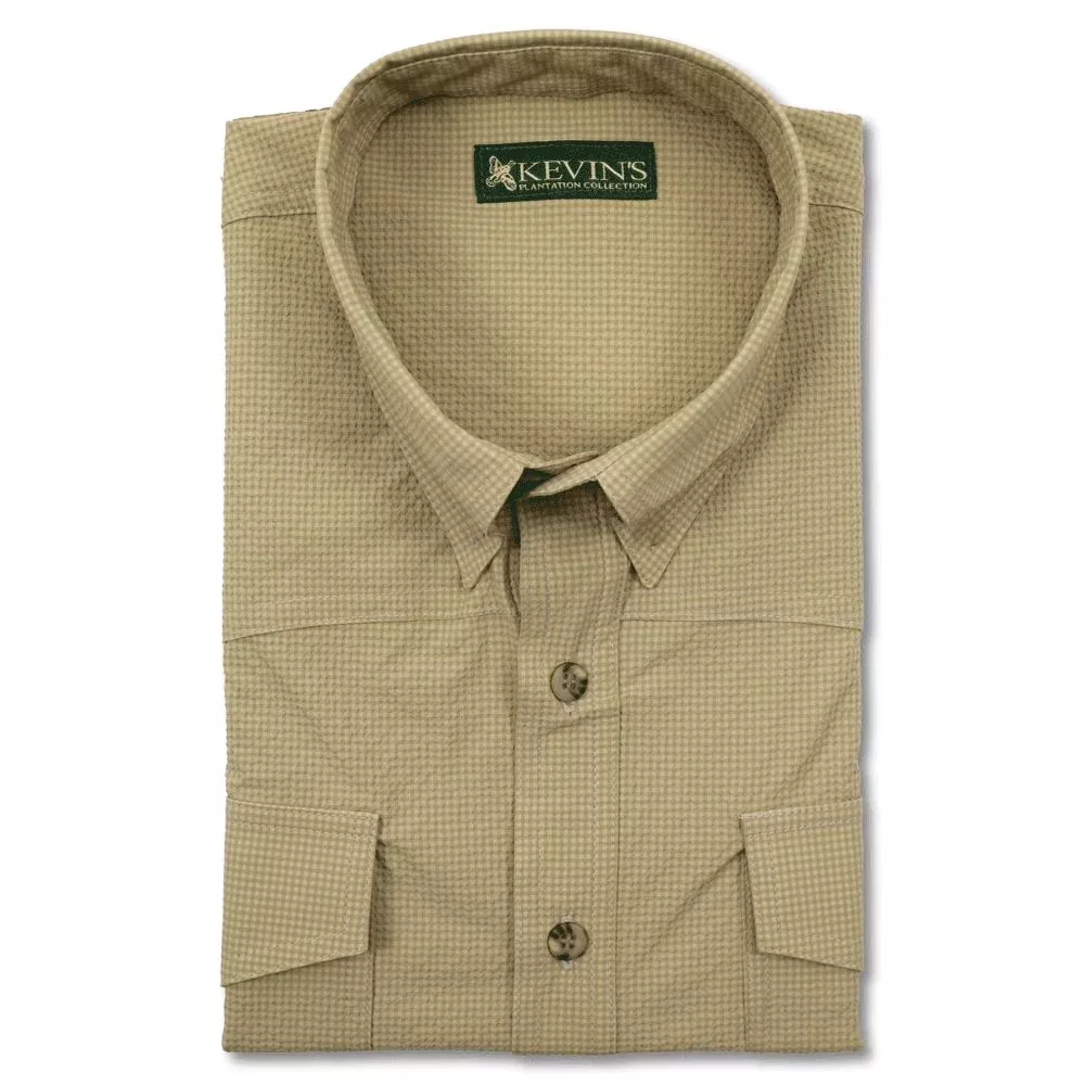 Kevin's Performance Stretch Western Short Sleeve Seersucker Shirt