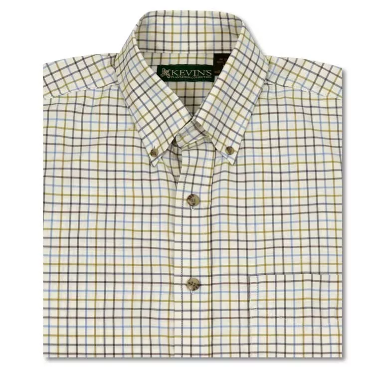 Kevin's Performance Tattersall Long Sleeve Dress Shirt