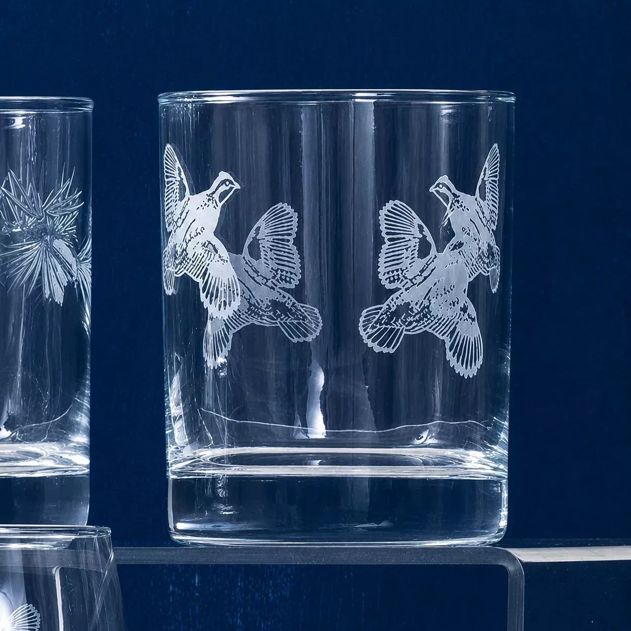 Kevin's Quail 14 oz Double Old Fashioned Glass