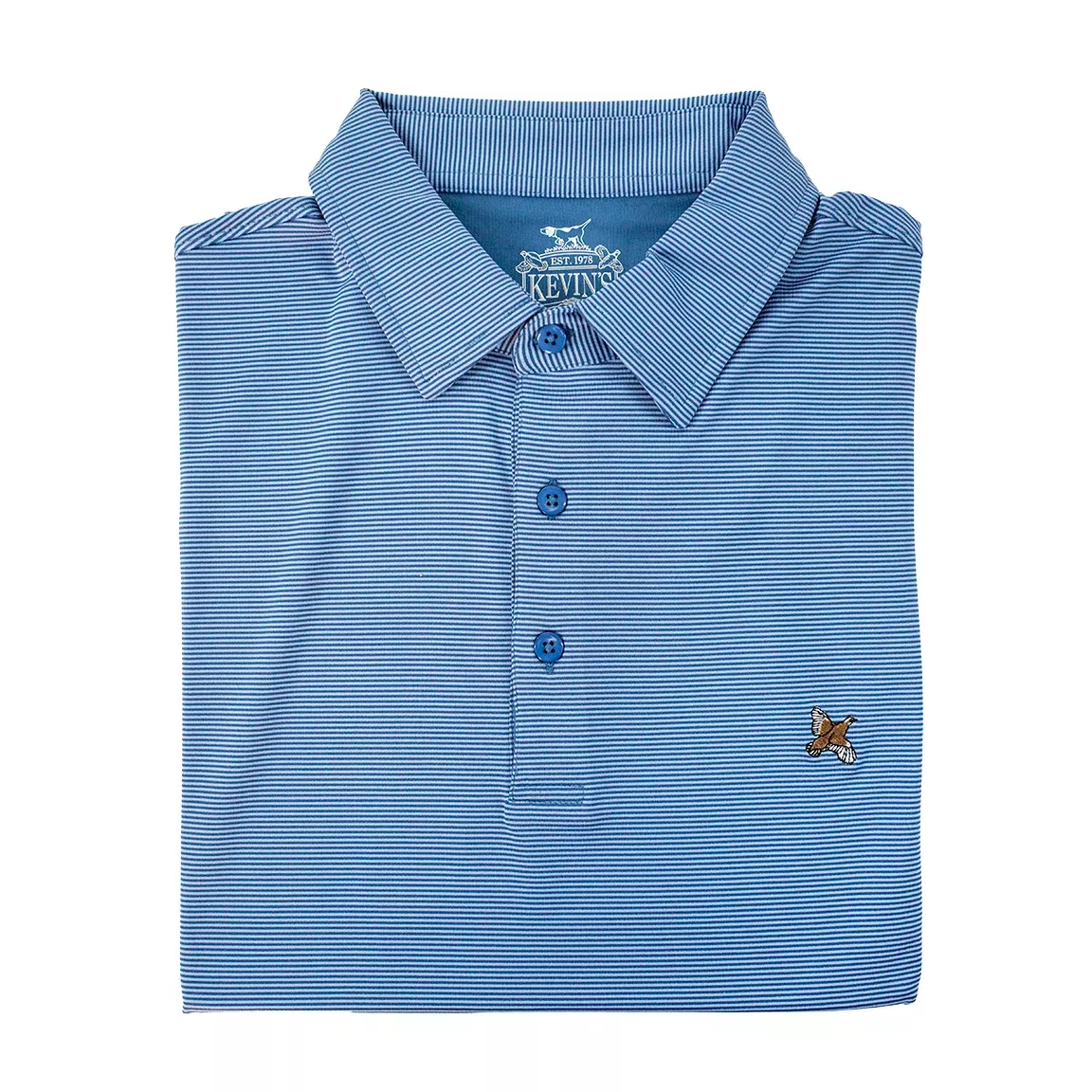 Kevin's Stretch Performance Quail Striped Polo