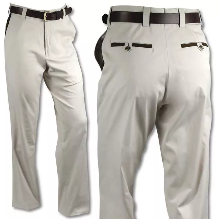 Kevin's Stretch Poplin Tailored Pant with Faux Suede Trim