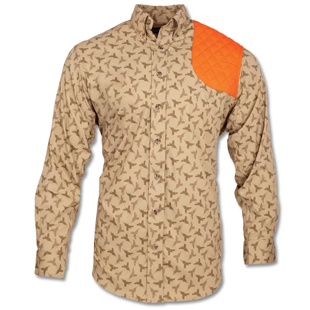 Kevin's Upland Bird Patterned Left Hand Long Sleeve Shooting Shirt