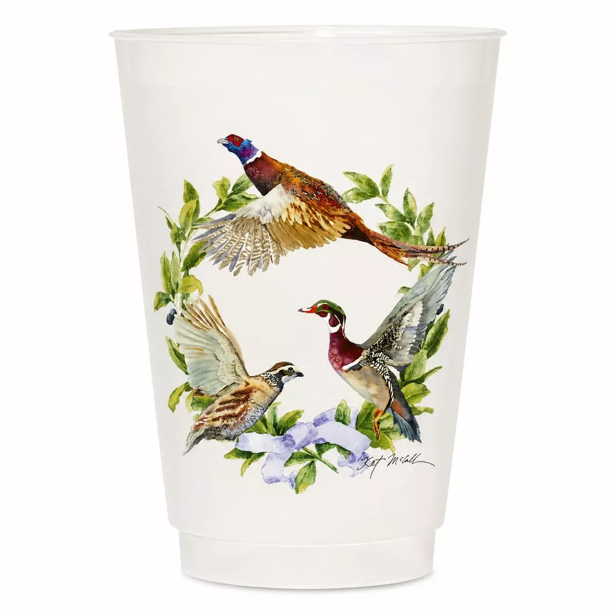 Kevin's Upland Wreath Frosted Shatterproof Cups (8 pack)