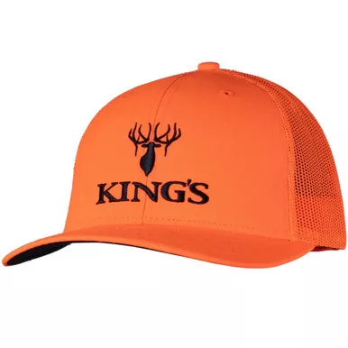 KINGS CAMO Kings Logo Blaze Orange Hat (KBZ407-BZ)