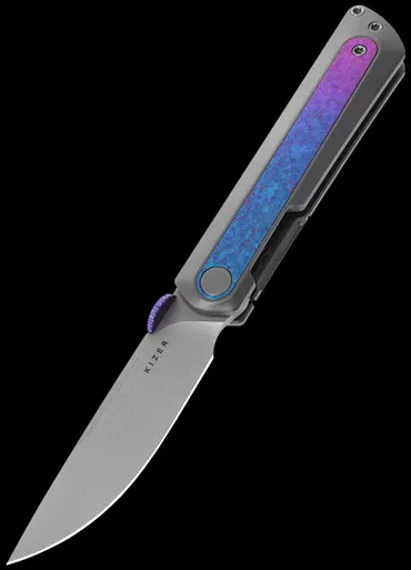Kizer Quoll Crystallized Titanium Folding Knife