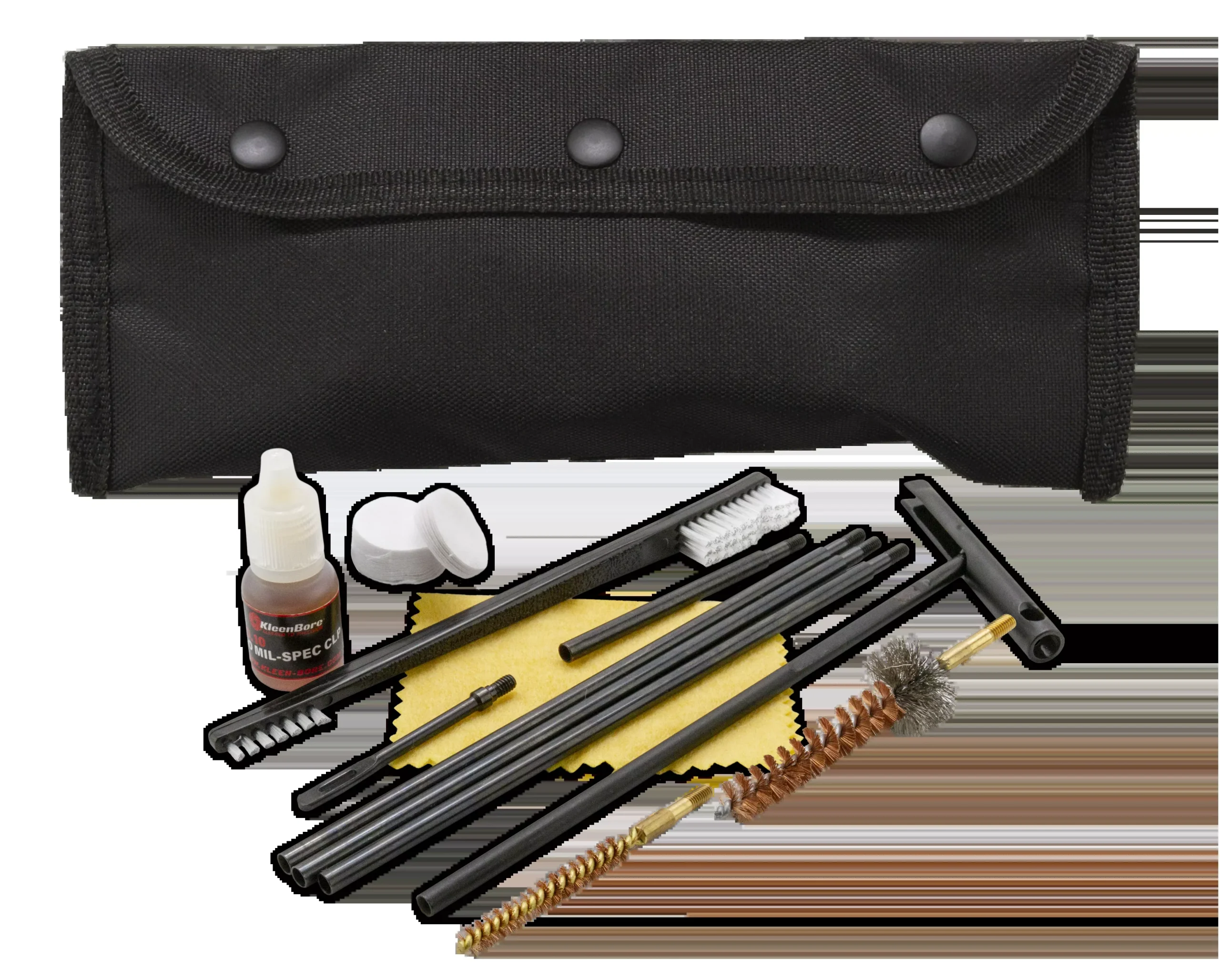 Kleen-Bore Modular Field Cleaning Kit for AR-15/M16, Nylon Pouch, Multi-Caliber – POU302B