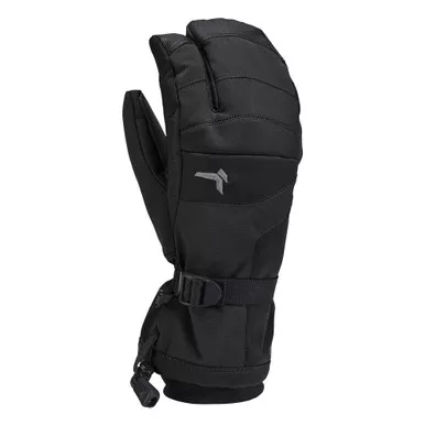 KOMBI Women's Storm Cuff 3-Finger Black Gloves (2/1604-BLACK)